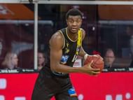 Ariel Hukporti plays for Nevezis in the Lithuanian League